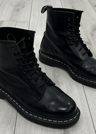 Черевики dr. martens 1460 white stitch black (26,5 см)