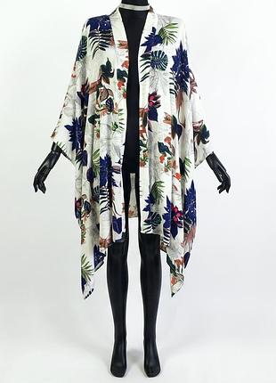Жіноча накидка жіноче кімоно вінтаж халат купити розмір s m l xl xxl бохо біла білий кардиган великий