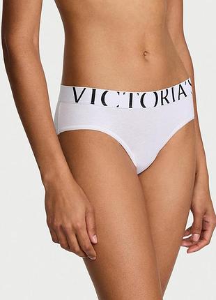 Жіночі трусики victoria's secret (289778562) exploded logo cotton hiphugger s білий