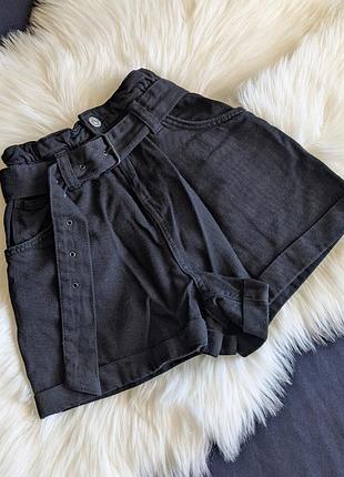 Шорты бермуды bershka, летние шорты высокая посадка с поясом, шорты мини на резинке, брендовая одежда на высокой посадке y2k панк в готическом стиле аниме