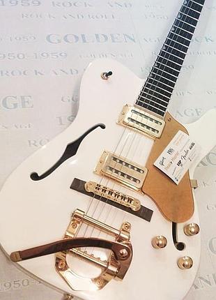 Электрогитара fender telecaster thinline double bigsby white china