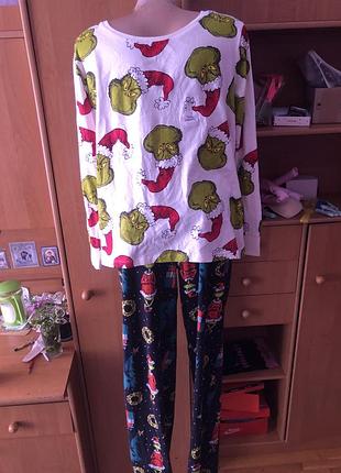 Пижама, 100% коттон, размер xs. grinch. стан нового
