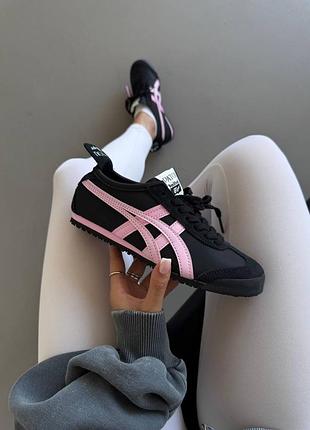 Жіночі кросівки asics onitsuka tiger x patou black pink satin