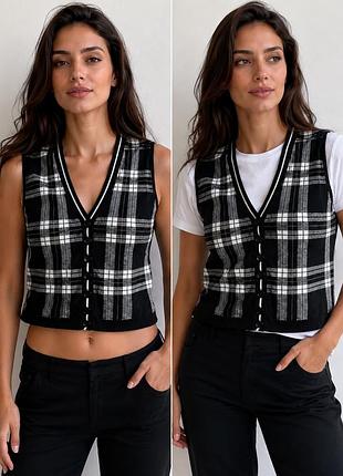 ✨ seventy milano жилетка 90% wool 10% cashmere • италия • клетка plaid • s-m