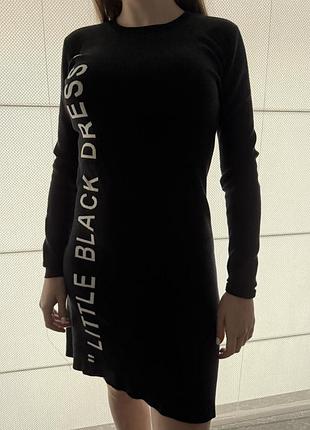 Платье off-white little black dress, чёрное, размер 38, оригинал