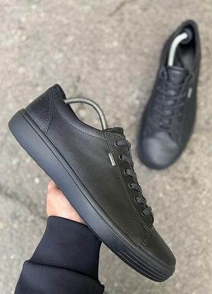 Ecco gore tex кроссовки оригинал 44 размер мокасины черные