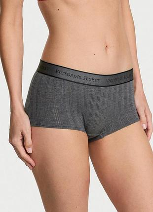 Женские трусики victoria's secret (2955569845) sosofttm modal ultra-fine logo boyshort xl серые
