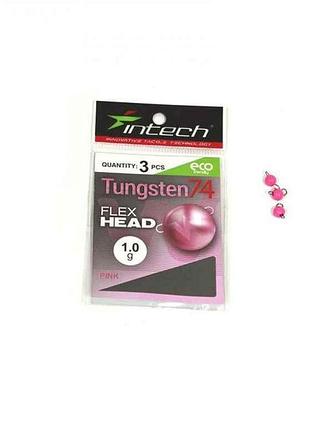 Груз чебурашка разборная 1г 3шт/уп tungsten 74 gloss pink uv тм intech