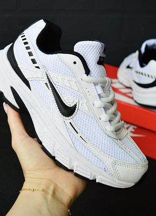 Nike initiator белые черные мужские кроссовки кожа текстиль размер 41/26см 46