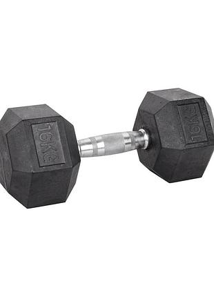 Гантель шестигранна insportline hexsteel 12 кг 16 кг, сталь
