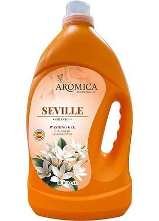 Засiб рiдкий для прання 4л білих та кольорових речей seville orange тм aromica