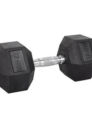 Гантель шестигранна insportline hexsteel 12 кг 16 кг, сталь 27,5 кг, металл