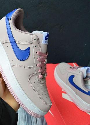 Nike air force 1 пудрові сині жіночі шкіряні топ кросівки розмір 37/23,5 см 36