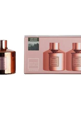 Аромадиффузор для домy kundal perfume diffuser rose gold edition basil & citrus 200ml*2ea(набор)