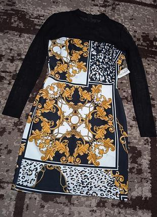 Шикарна сукня зверху сіточка в стилі versace від alexia admor