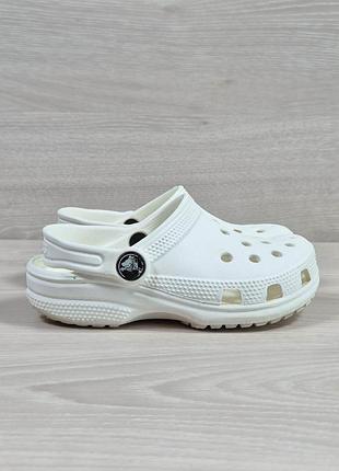 Детские белые кроксы клоги сабо crocs оригинал, размер 27 (c 10)