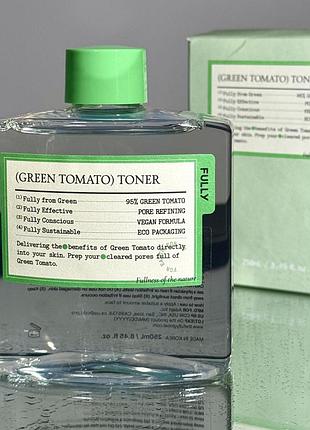 Балансуючий тонік для звуження пор fully green tomato toner 250 ml