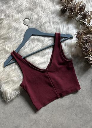 Топ вишневий бордо  topshop 36/6/10 xs s