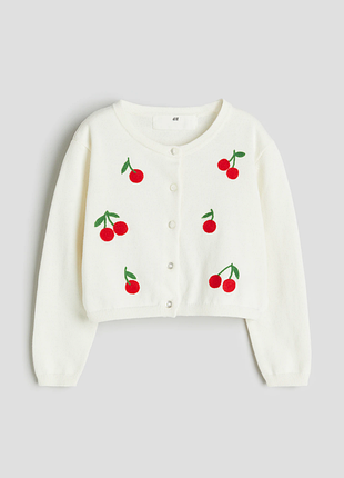 Кофта на гудзиках кардиган h&amp;m з вишнями