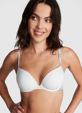 Білий бюстгальтер victoria’s secret pink push-up b70
