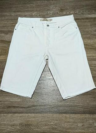 Мужские белые джинсовые шорты topman , размер 32 , 100% хлопок