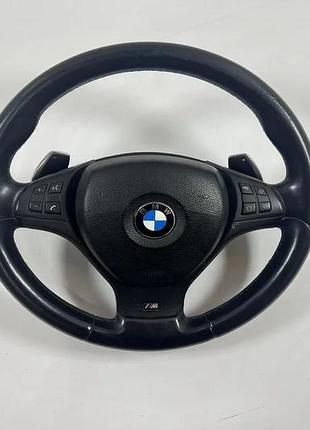 Руль m с лепестками на bmw x5 e70/x6 e71 с подушкой