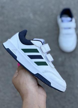 Adidas кроссовки кожаные оригинал 27 размер белые на липучке