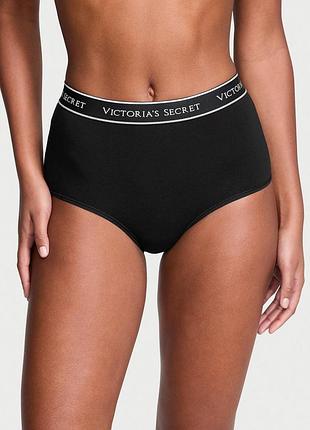 Женские трусики victoria's secret (2126439778240) logo cotton modern brief l черные