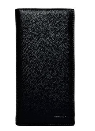 Стильный мужской кошелек натуральная кожа черный арт.at-653 black balisa (китай)