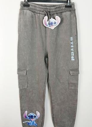 Спортивные штаны джоггеры на флисе от primark disney stitch стэчь