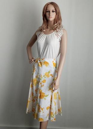Ажурна котонова спідниця на підкладці m&s