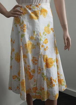 Ажурная коттоновая юбка на подкладке m&amp;s