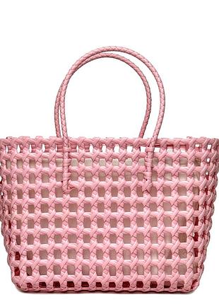 Жіноча сумка пластмаса пудровий арт.1805 pink (64)