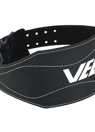 Пояс атлетический кожаный velo vl-9741 спинка-15см размер-s-xxl черный-белый