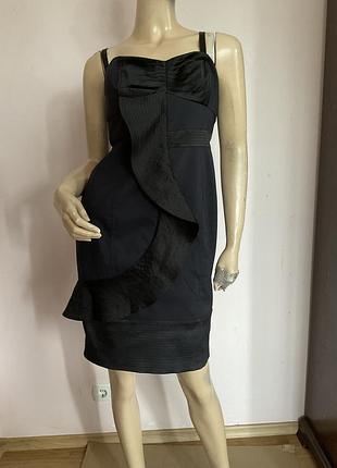 Чорна коктейльна сукня/ s/ м/brend karen millen
