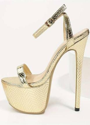 Золотые туфли heels 39
