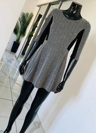 Платье h&m divided меланжевое серое, размер 10 uk (38 eur)