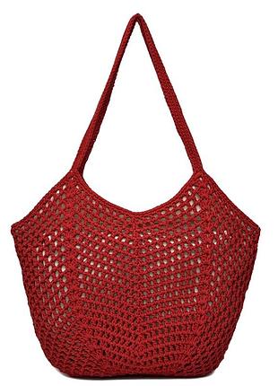 Жіноча літня сумка текстиль червоний арт.2011 red (54)