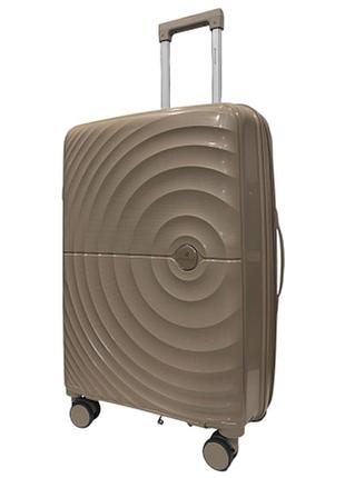 Велика валіза поліпропілен бежева арт.42203 beige (l) madisson франція