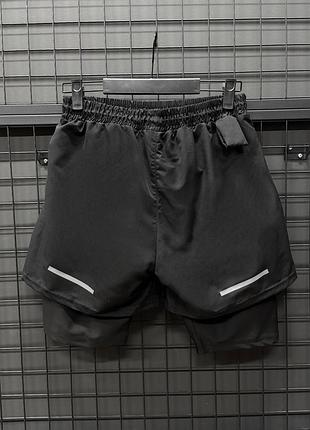 Шорты с лосинами nike black m