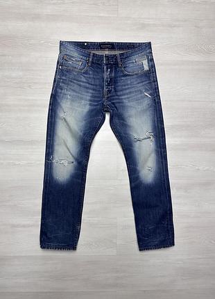 Scotch & soda брендові чоловічі сині рвані джинси оригінал