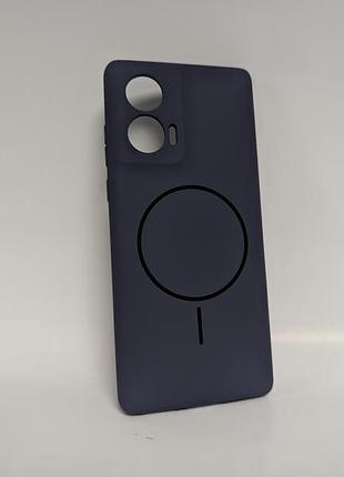 Чехол motorola edge 50 fusion magsafe softtouch мягкий противоударный синий