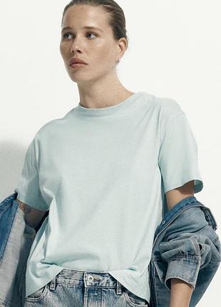 Базова футболка  h&m з м'якого бавовняного трикотажу 9