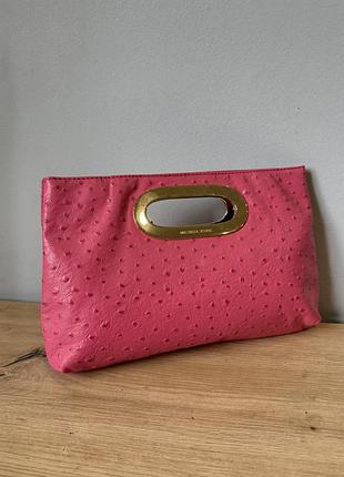 Шкіряний клатч сумка michael kors