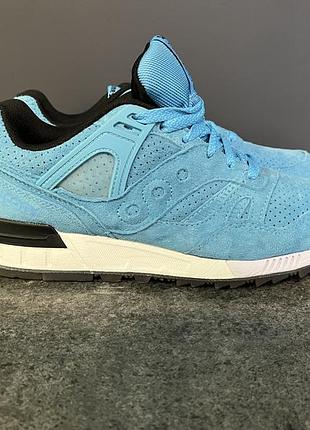 Кросівки чоловічі saucony grid xt600 голубого кольору, замшеві, 42,5р