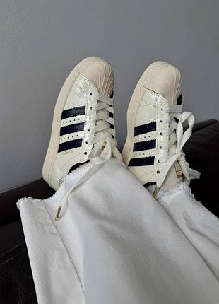 Жіночі кросівки adidas superstar x wales bonner | “wonder white croc” premium