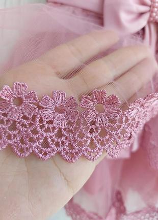 Розовое нарядное платье для девочки 6м pretty baby 7