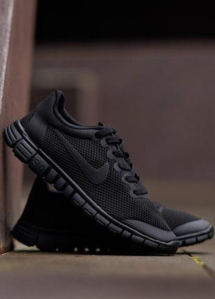 Спортивні кросівки nike free run 3.0 v2 найк фрі ран чорні для чоловіків та жінок