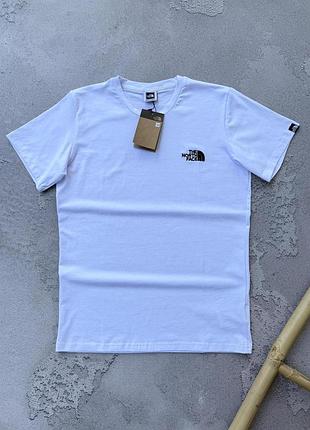 Футболка tnf белая вышивка
