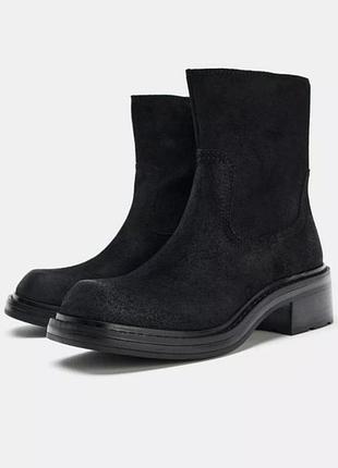 Черевики zara натуральна шкіра